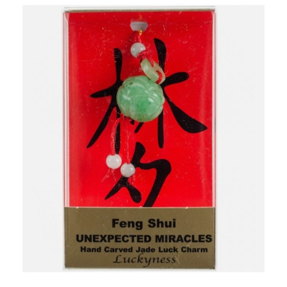Vintage Zorbitz Jade Feng Shui Luck Charm Lotus Flower Unexpected Miracles Decor